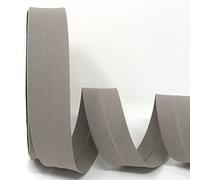 5m Professional Quality 30mm Bias Binding, Machine Washable, 30+ Colours. UK Specialist Seller Edging for Quilting, Sewing, Bunting, Upholstery, Furniture Piping Garments (Stone Grey)