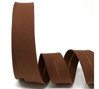 5m Professional Quality 30mm Bias Binding, Machine Washable, 30+ Colours. UK Specialist Seller Edging for Quilting, Sewing, Bunting, Upholstery, Furniture Piping Garments (Russet Brown)
