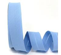5m Professional Quality 30mm Bias Binding, Machine Washable, 30+ Colours. UK Specialist Seller Edging for Quilting, Sewing, Bunting, Upholstery, Furniture Piping Garments (Celestial Blue)