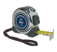 5m Professional Tape Measure - Rubberised Chrome Body - Metric & Imperial