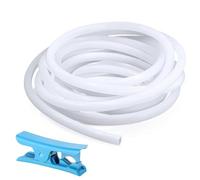 5M PTFE Teflon Tubing with Cutter, ID 2 mm OD 4 mm PTFE Tube High Temperature 3D Printer Hose for Filament, White