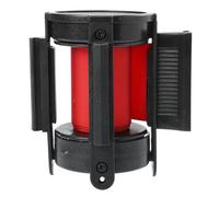 5M Retractable Barrier Belt - Wall Mount Crowd Control Warning Caution Tape for Outdoor Queue Line, Stanchion Rope Posts & Cordon(Red)
