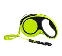5m Retractable Dog Lead Fresh Green Extendable Walking Leash for Large Breed Dogs up to 50kg Robust Nylon Tape with Point-Brake Button Anti-Tangle Swivel Hook L