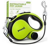 5M Retractable Dog Lead with Chew-proof Cable, One-Button Control & Tangle-Free, Sturdy Nylon Lead with Reflective Strips, Ergonomic Handle, Extendable Dog Lead for Small Medium Dogs Up to 30 kg