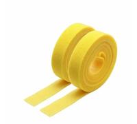 5m/roll Cable Ties Reusable Loop Bundle Self Adhesive Fastener Clip Wire Holder Management DIY Accessories Nylon Strap Organizer-Yellow x 2 Rolls-Width 20mm
