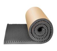 5m/Roll Noise Insulation Soundproofing Foam, 5cm Thick Egg Type Flame Retardant Acoustic Pad, Self Adhesive Acoustic Foam Panels For Studio Home Cinema (Color : Gray, Size : 75cm)