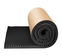 5m/Roll Noise Insulation Soundproofing Foam, 5cm Thick Egg Type Flame Retardant Acoustic Pad, Self Adhesive Acoustic Foam Panels For Studio Home Cinema (Color : Black, Size : 10m)