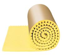 5m/Roll Noise Insulation Soundproofing Foam, 5cm Thick Egg Type Flame Retardant Acoustic Pad, Self Adhesive Acoustic Foam Panels For Studio Home Cinema (Color : Yellow, Size : 80cm)