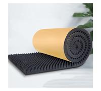 5m/Roll Noise Insulation Soundproofing Foam, 5cm Thick Fire Resistant Sound Dampening Panels, Self-Adhesive Double-Layer Sound Insulation Mat (Color : Black, Size : 10m)