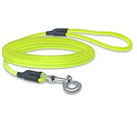 5m Round Drag Leash with Hand Loop - Neon Yellow, Very Sturdy, Dirt & Water Repellent