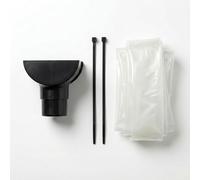 5m Round Gutter Stop End Outlet Kit 112mm Black with 65mm Round Outlet & 5m Temporary Downpipe Sleeve, Open End Drainage Tube for Controlled Rainwater Flow