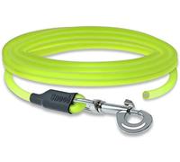 5m round leash, drag leash, neon yellow, very sturdy, dirt and water repellent