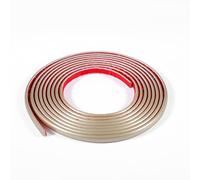 5M Self-Adhesive PVC Tile Edging Strip Flexible Backsplash Floor Edge Moulding Trim,Laminate Beading,Liner for Corner,Peel and Stick Caulk Decorative for Furniture Mirror,Panel,Wall,Champagne Gold