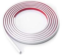 5M Self-Adhesive PVC Tile Edging Strip Flexible Backsplash Floor Edge Moulding Trim,Vinyl Laminate Beading,Liner for Corner,Peel and Stick Caulk Decorative for Furniture Mirror,Panel,Wall,White