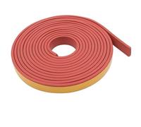 5M Self Adhesive Silicone Sponge Square Strip, 6mm 8 10mm Thick Elastic High-Temperature Resistant Foam Sealing Strip for Doors Windows, 1pcs(10mm*20mm)