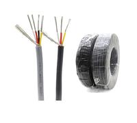 5M Shielded Wire 30AWG 28AWG 26AWG 24AWG 22AWG 20AWG Audio 2 3 4 5 6 7 Cores Headphone Control Copper Cable UL2547 (Color : Gray, Size : 28AWG X 5METER_6 CORES)