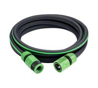 5M Short Garden Hose Extension with 2 Tap Connectors and 1 Hose End Adapter, Small Hose Pipe for Garden Tap, High Pressure Washrer and Hose Reel, 1/2” ID, Black