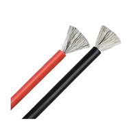5M Soft Silicone Wire 2Pins Or Black Red 30 28 26 24 22 20 18 16 14 12 10 8AWG Solar Panel Car Battery Flexible Electric Cable(Black x Red 5 meters,22AWG)