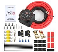 5m Split Charge Relay Kit, 12v 140Amp Smart Dual Battery Isolator, Voltage Sensitive Relay Kit with LED Screen Display for Campervan Van Truck SUV RV ATV UTV Boat