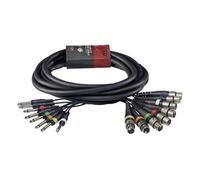 5M Stagg MultiCore 8xXLR(F)-8xJack(Mono) Loom