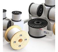 5m Stainless Steel Wire Rope Cable 4mm Cordage Strand: 7x19 AISI 316, V4A - Many Sizes Avaliable