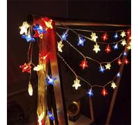 5M Star Christmas Lights, Vintage Xmas Tree Lights, Battery Operated String Light (Not Included), Retro Christmas Decorations Fairy Light for Xmas Garden Window Party Decor, B