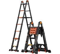 5m Telescoping Aluminum Ladder - Multi-Purpose Extension Ladder 330 lb Capacity Lightweight Perfect for Home Outdoor & Professional Use - Durable & Versatile