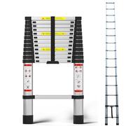 5M Telescoping Ladder Aluminum Telescopic Lightweight Collapsible Ladder with Non-Slip Feet, 16.5FT 330 Lb Capacity