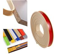 5M TPE Self Adhesive Furniture Edging Tape,U-Shaped Edge Trim Sealing Strip,Kitchen Worktop Edging Strip,Anti Collision Shockproof for DIY Cabinet Wardrobe Table (18mm,Khaki)