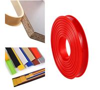 5M TPE Self Adhesive Furniture Edging Tape,U-Shaped Edge Trim Sealing Strip,Kitchen Worktop Edging Strip,Anti Collision Shockproof for DIY Cabinet Wardrobe Table (16mm,red)