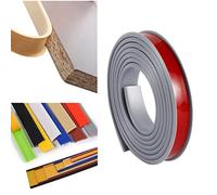 5M TPE Self Adhesive Furniture Edging Tape,U-Shaped Edge Trim Sealing Strip,Kitchen Worktop Edging Strip,Anti Collision Shockproof for DIY Cabinet Wardrobe Table (25mm,Gray)