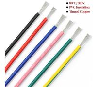 5m UL1007 Electronic Wire 30 28 26 24 22 20 18 16AWG DIY 80°C 300V PVC Insulated Cable Tinned Copper Line(Blue,22AWG)