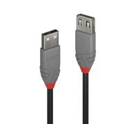5m USB 2.0 Type A Extension Cable, Anthra Line