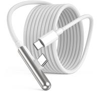 5M USB C Cable Fast Charging 240W 100W,10FT Extra Long USB C to C Charger Cable Right Angle TypeC Data Cord Braided for iPhone 17 16 Pro Max Plus 15/iPad/MacBook Air/Galaxy S26 S25 Ultra S24 S23,White
