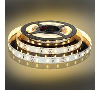 5M Warm White LED Strip Lights 300 Units SMD 5630 12V Low-Voltage Strip Light Non-Waterproof IP20 LED Tape Ribbon Lighting for Home Kitchen Cabinet and More(NO Power Supply/Plug)