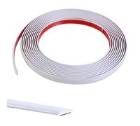 5M White Flexible Moulding Trim,Self-Adhesive Decorative Edging Strip for Tile,Wall,Mirror, Ceiling,Floor,Panel,Cabinet,Peel and Stick PVC Mirrior Frame Trim,13MM