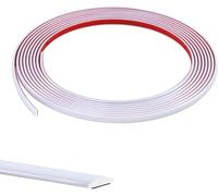 5M White Flexible Moulding Trim,Self-Adhesive Decorative Edging Strip for Tile,Wall,Mirror, Ceiling,Floor,Panel,Cabinet,Peel and Stick PVC Mirrior Frame Trim,10MM