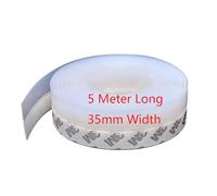 5M Window Sealing Strip, Self Adhesive Weather Stripping 35mm Width, Silicone Door Bottom Seal Strip Tape for Gaps of House Glass Shower Window and Door Weatherproof Soundproof, Transparent