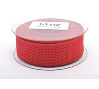Trimz Cotton Heavy Duty Webbing, Dark Red, 5m x 30mm