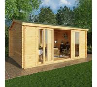 Mercia 5m x 4m Home Office Studio Log Cabin (44mm), Brown