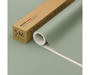 5m x 67cm Roll Vinyl Warehouse Matt Sage Green Sticky Back Vinyl Furniture & Kitchen Wrap