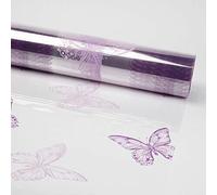 5m x 80cm Purple Butterfly Cellophane Gift Wrap Baskets (FOLDED) Flowers Mother's Day Easter