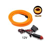 (5M, yellow Cigarett) 1M/2M/3M/5M Universal Car Interior Lighting LED Strip Decoration Garland