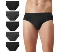 5Mayi Mens Briefs Underwear Multipack Soft Viscose Rayon Brief Men Underpants Breathable XL,Low Rise Briefs Viscose- A: Grey & Black