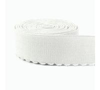 5Meters 10-50mm Lace Elastic Bands Underwear Soft Rubber Tape Black White Bra Strap Dress Belt Stretch Ribbon Sewing Accessories-EB218-White-40mm