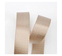 5Meters 20/25/32/38/50mm 1mm Thick Solid Color Nylon Ribbon Band for Seat Belt Knapsack Webbing DIY Bag Strap Sewing Accessories(Beige,20mm)