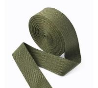 5Meters 20/25/32/38mm 1.3mm Thick Cotton Webbing Tapes Bags Strap Garment Ribbons Belt DIY Clothing Sewing Tape Bias Binding(Green01,20mm)