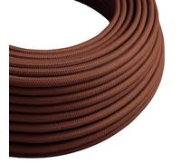 5Meters 3 Core Round Vintage Fabric Braided 0.75mm Flex Flexible Cable Electrical Wire for DIY Lamps Industrial Pendant Lights Lighting Appliances (Brown)