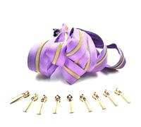 5Meters 3# Gold and Silver Tooth Zipper Roll, 10 Zipper Heads, Suitable for Clothing, Bags, DIY Sewing Accessories,500cm