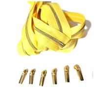 5Meters 3# Gold and Silver Tooth Zipper Roll, 10 Zipper Heads, Suitable for Clothing, Bags, DIY Sewing Accessories,500cm